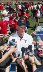 Tommy Tuberville addresses the media following the 2012 Spring Football Game.