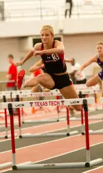 Katie Grimes ran a personal best 12.99 to win the 100 meter hurdles Saturday at the Texas Tech Open