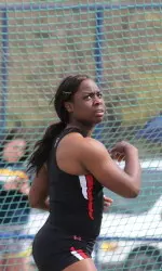 Ifeatu Okafor won the discus thorw Saturay with a mark of 55.43 meters which ranks No. 9 natinoally.