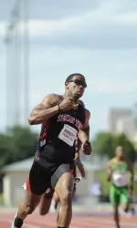 Gil Roberts placed second in the finals of the 400 meter dash Sunday.