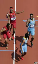 Former Red Raider Michael Mathieu helped to guide Bahamas to Gold in 4x400