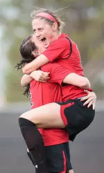 Freshman Janine Beckie put the Red Raiders on top early Friday against Idaho with her first career goal.
