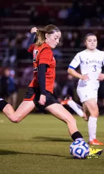 Janine Beckie netted her fourth game-winning goal Friday night to give Tech a 1-0 win over Kansas.