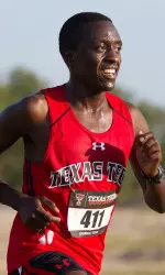 Senior Kennedy Kithuka finished first overall Saturday for his fourth straight victory this season.