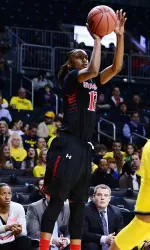 Amber Battle is the only Big 12 player averaging a double-double this season.