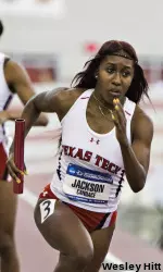 Candace Jackson and the Lady Raider 4x400 Relay team earned All-America First Team honors for the second consecutive season.