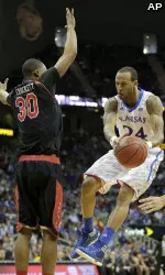 Jay Crockett added six points from the bench as Kansas beat Texas Tech.