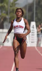 Senior Candace Jackson finished first overall Friday in the women's open 400-meter dash at the Aztec Invitational.