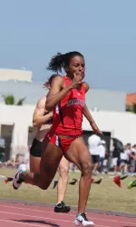 Cierra White finished first overall in each the 100-meter and 200-meter dash Saturday at the Aztec Invitational.