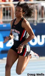 Lady Raider sophomore Cierra White broke two school records Saturday in each the 100-meter and 200-meter dash.