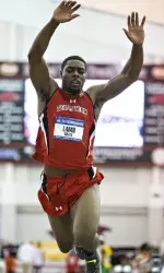 Bryce Lamb earns national title in the triple jump on Saturday at NCAA Indoor Championships.