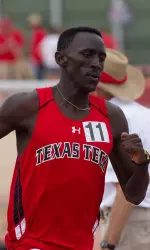 Junior Ezekiel Kissorio broke the school record Saturday in the 3,000-meter run at the Texas Invitational.
