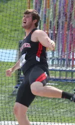 Kole Weldon finished fourth in the men's hammer throw Friday at the Big 12 Championships with a career-best throw.