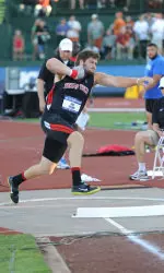 Kole Weldon highlighted the Red Raiders performance at the 2013 NCAA Outdoor Championships finishing third in the men's shot put.