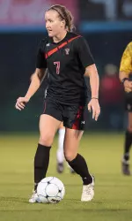Jessica Disabella scored in the 86th minute of play to give the Red Raiders a 1-0 victory New Mexico Friday.