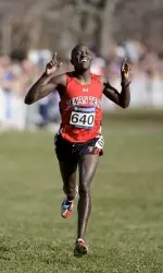 Senior Kennedy Kithuka finished first overall Friday at the Texas Tech-New Mexico State Duel.