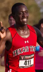 Kennedy Kithuka finished first overall Friday at the Texas Tech Open.