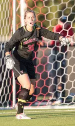 Senior goalkeeper Victoria Esson picked up her 20th career shutout in front of the net for the Red Raiders Friday.