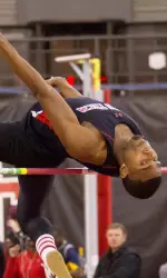 Texas Tech junior high jumper JaCorian Duffield broke a 30-year-old school record Friday in the men's high jump clearing 7-feet 3.75 inches on his first attempt.