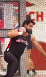 Senior Jorge Garcia won the men's shot put Friday at the Red Raider Open.