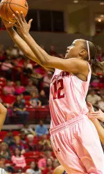 Amber Battle is averaging 17.2 points per game this season.