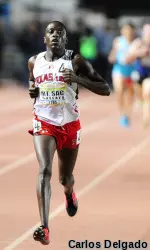 Kennedy Kithuka completed the 5k/10k sweep at the NCAA West Preliminaries with a facility record performance Saturday in Arkansas.