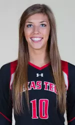 Lauren Douglass registered 10 kills in her Red Raider debut