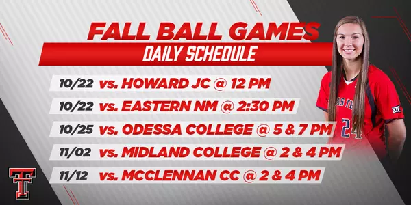 updated fall softball schedule