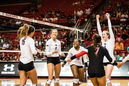 Team celebrating vs. West Virginia