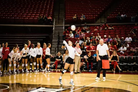 Sagers serving vs. West Virginia