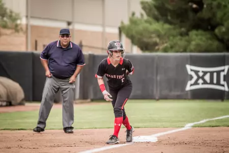 Kaylee Strickland on base, running