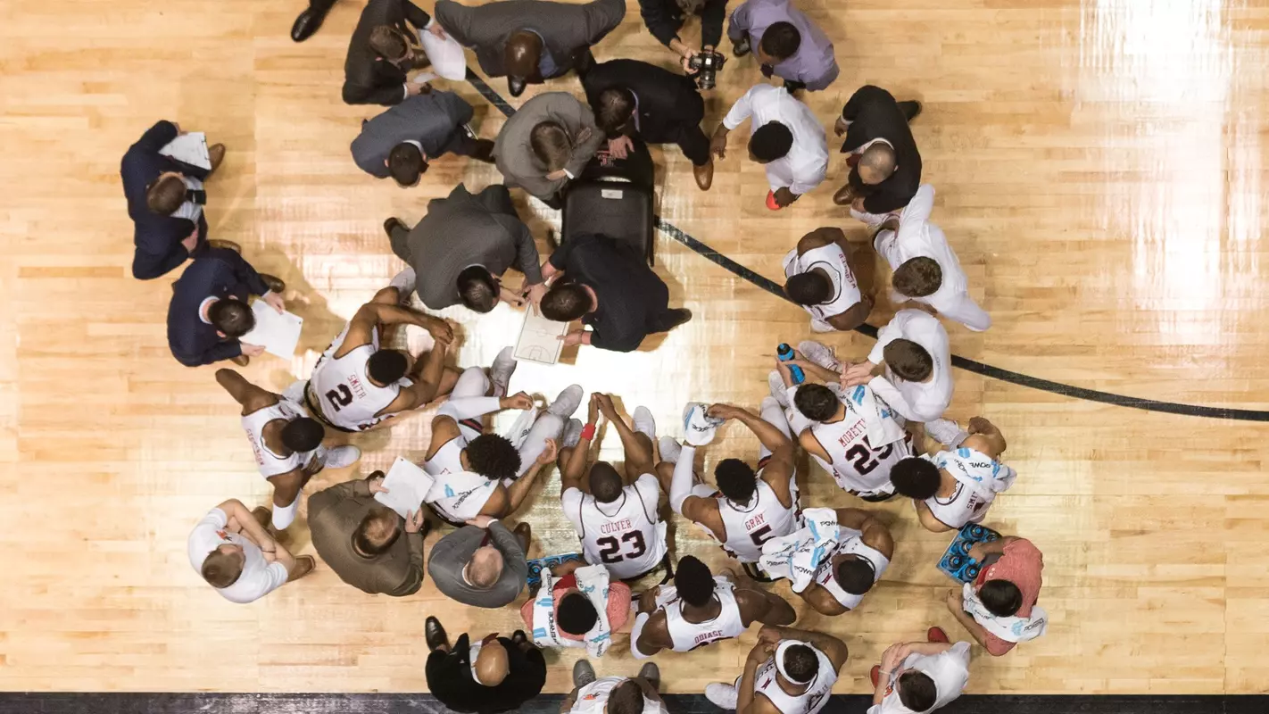 Team huddle