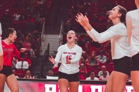 Emily Hill celebrating