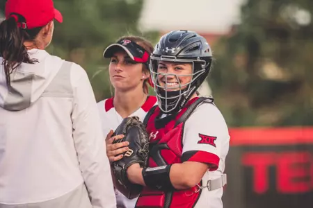 Leach smiling catching