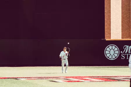 Gabe Holt catching the ball