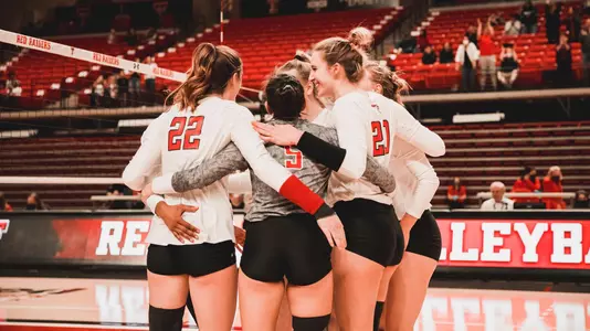 Volleyball Team Huddle