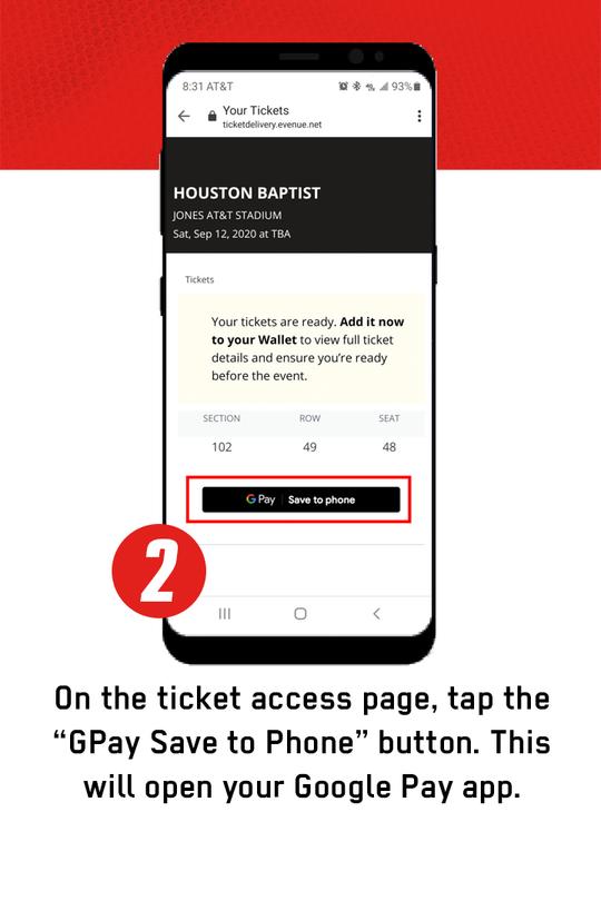 Ticket Instructions for Androids