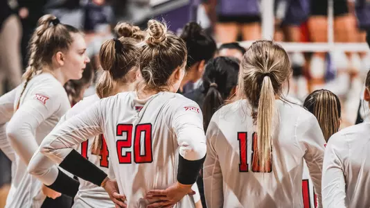 volleyball team huddle