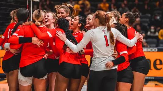 Volleyball team celebration