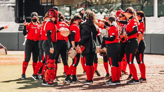 Softball team huddle
