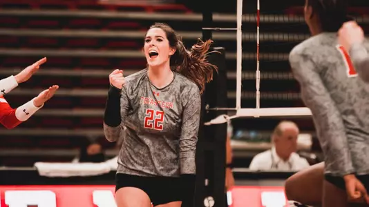 Samantha Sanders celebrates