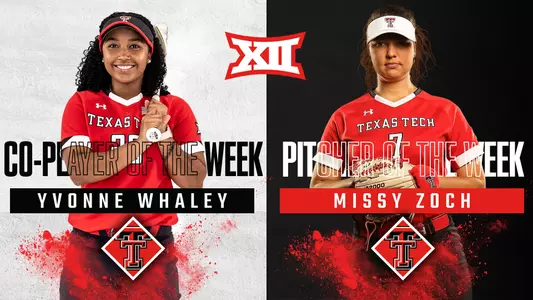 Yvonne Whaley, Missy Zoch Big 12 Weekly Awards Graphic
