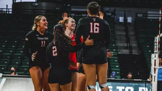 Volleyball team celebration