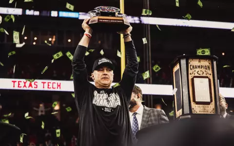 Joey McGuire Texas Bowl Trophy