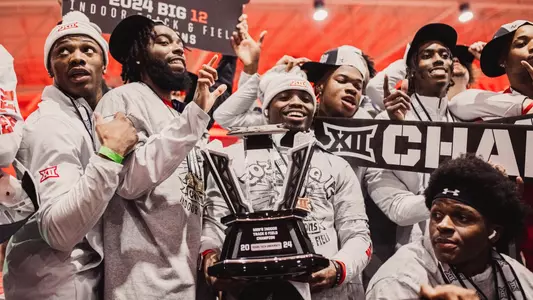 Big 12 Indoor men's celebration 2024