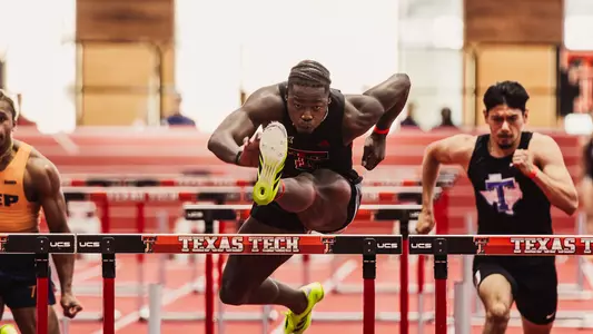 Antoine Andrews over a hurdle