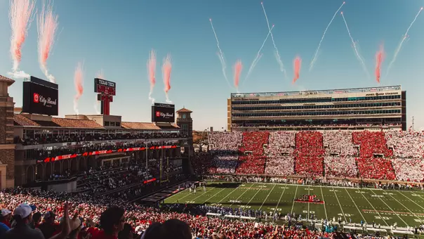 Fireworks are shot from the Jones AT&T Stadium roof during the Nov. 8 victory over BYU.