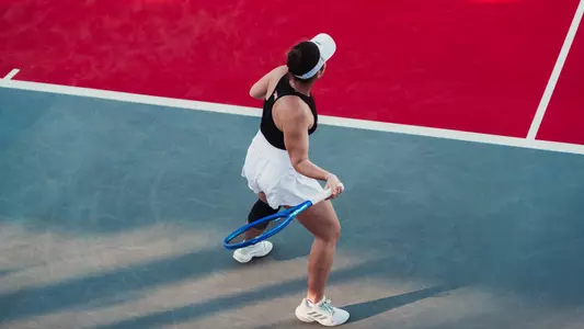 Andreea Lila Texas Tech Women's Tennis vs ACU on January 18, 2026 (Photo by Adele Clarke/Texas Tech Athletics)