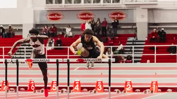 Malachi Snow over 60m hurdles