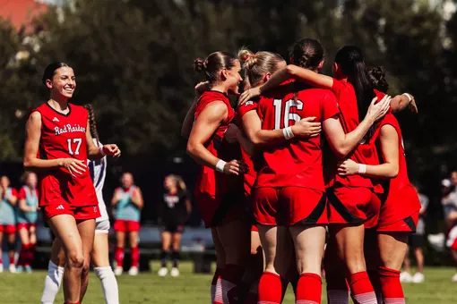 Texas Tech celebrates its lone goal at TCU Sunday